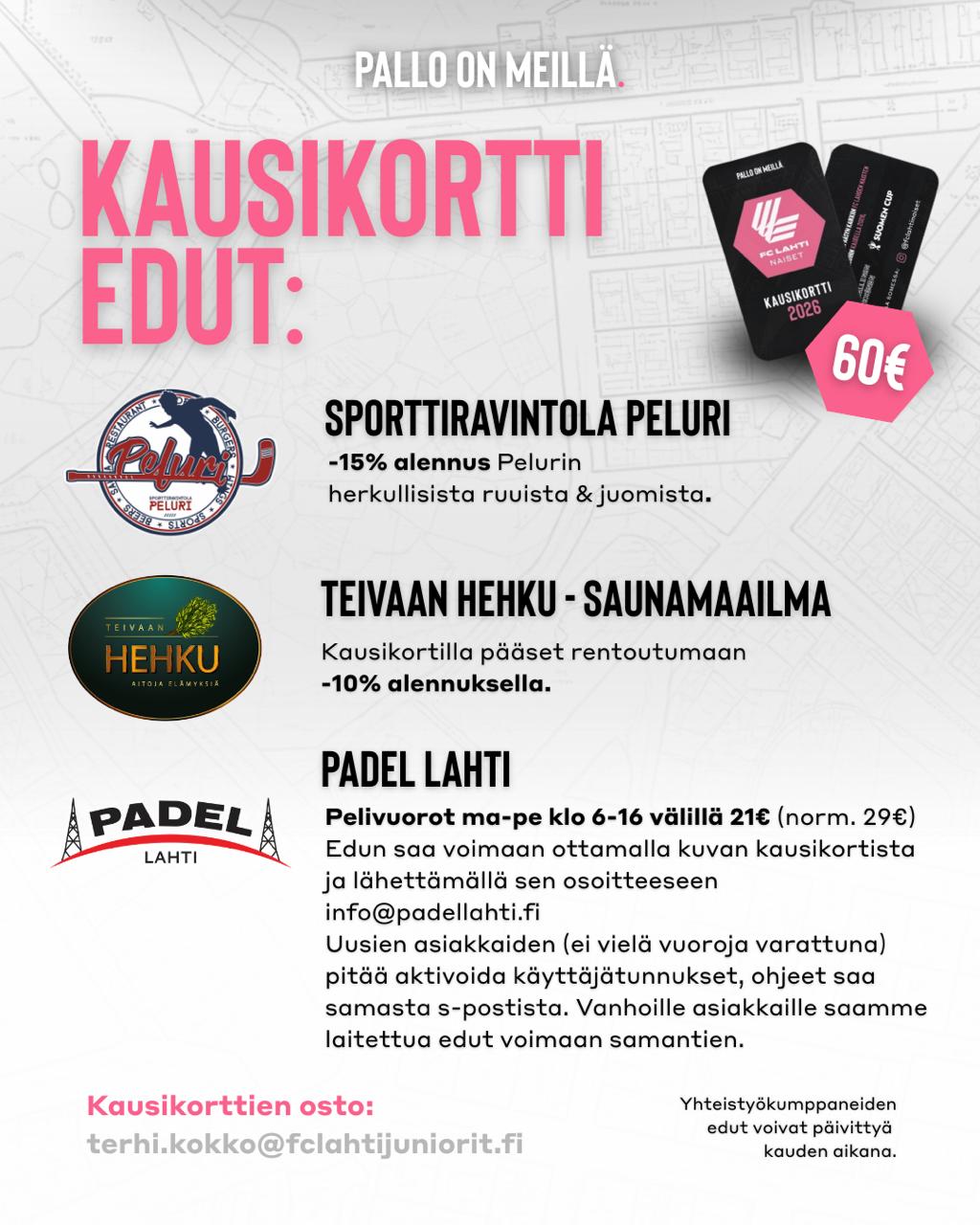 Naisten edutusjoukkueen kausikortti - Image 2